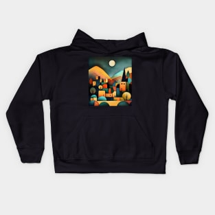 a night view in Kleeland Kids Hoodie